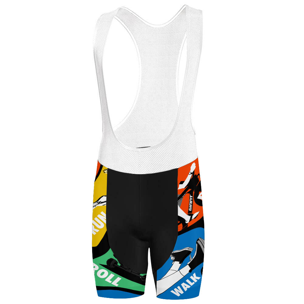 Finish The Ride Color Block Cycling Bib Shorts
