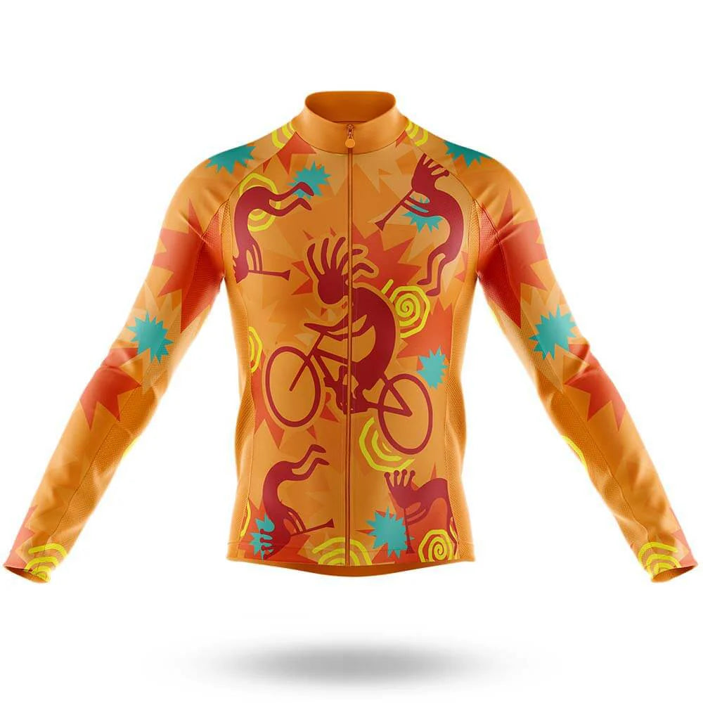Customized Kokopelli Long Sleeve Cycling Jersey for Men