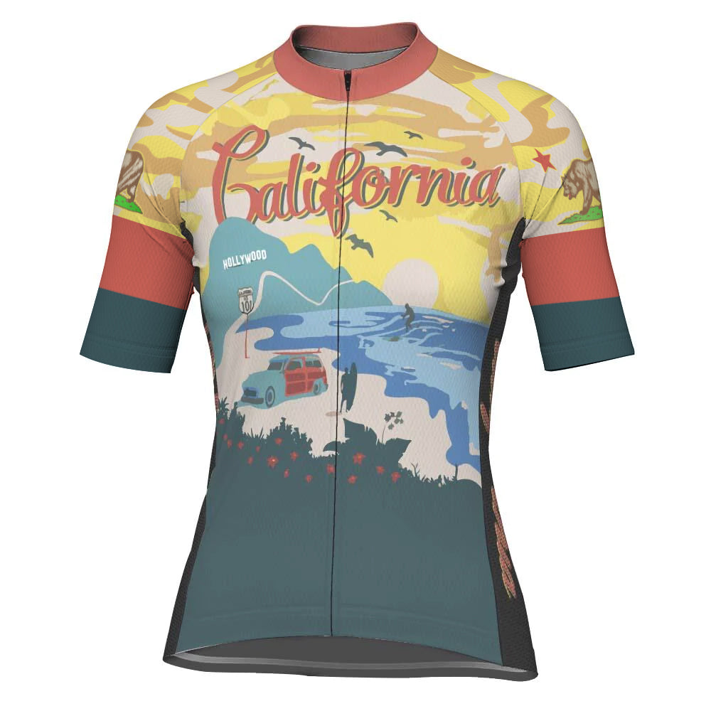 California Short Sleeve Cycling Jersey for Women