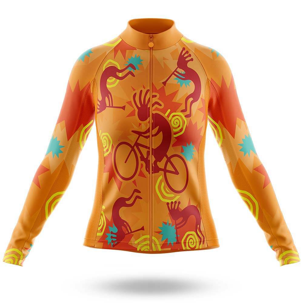 Customized Kokopelli Long Sleeve Cycling Jersey for Women