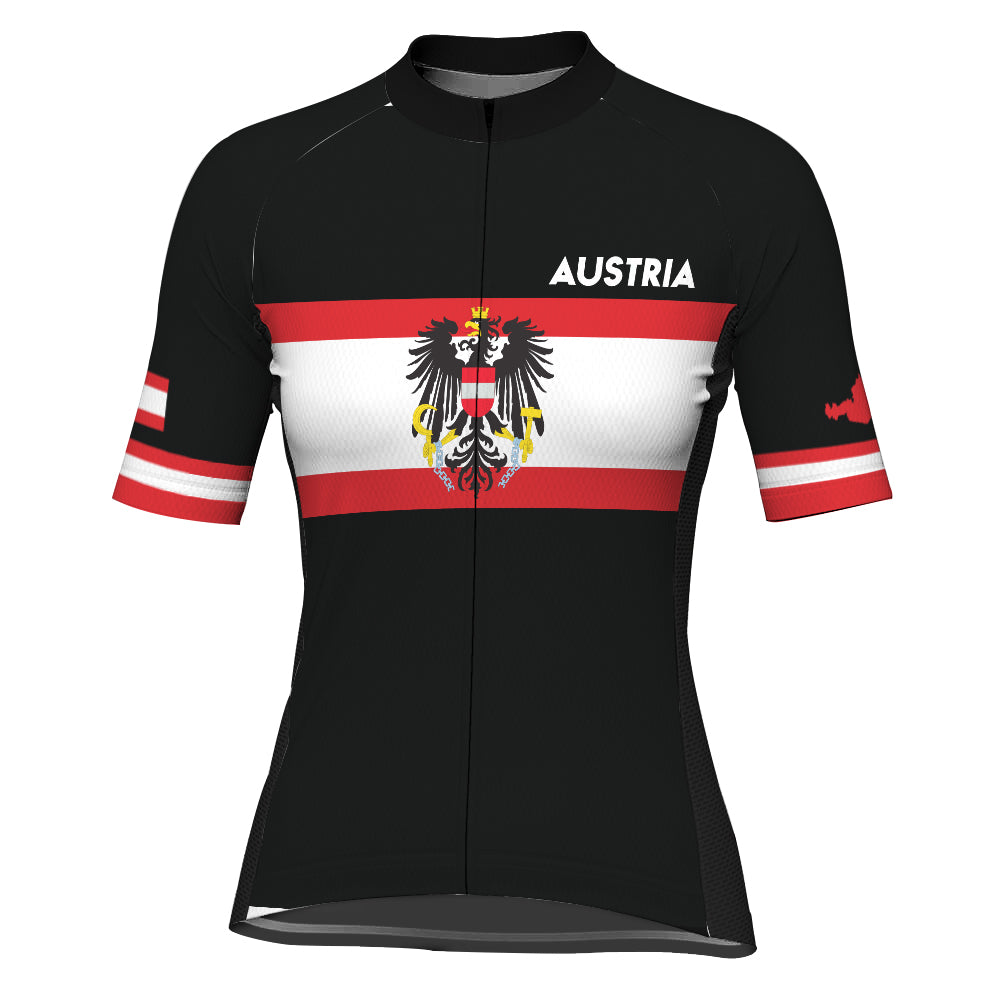 Customized Austria Short Sleeve Cycling Jersey for Women