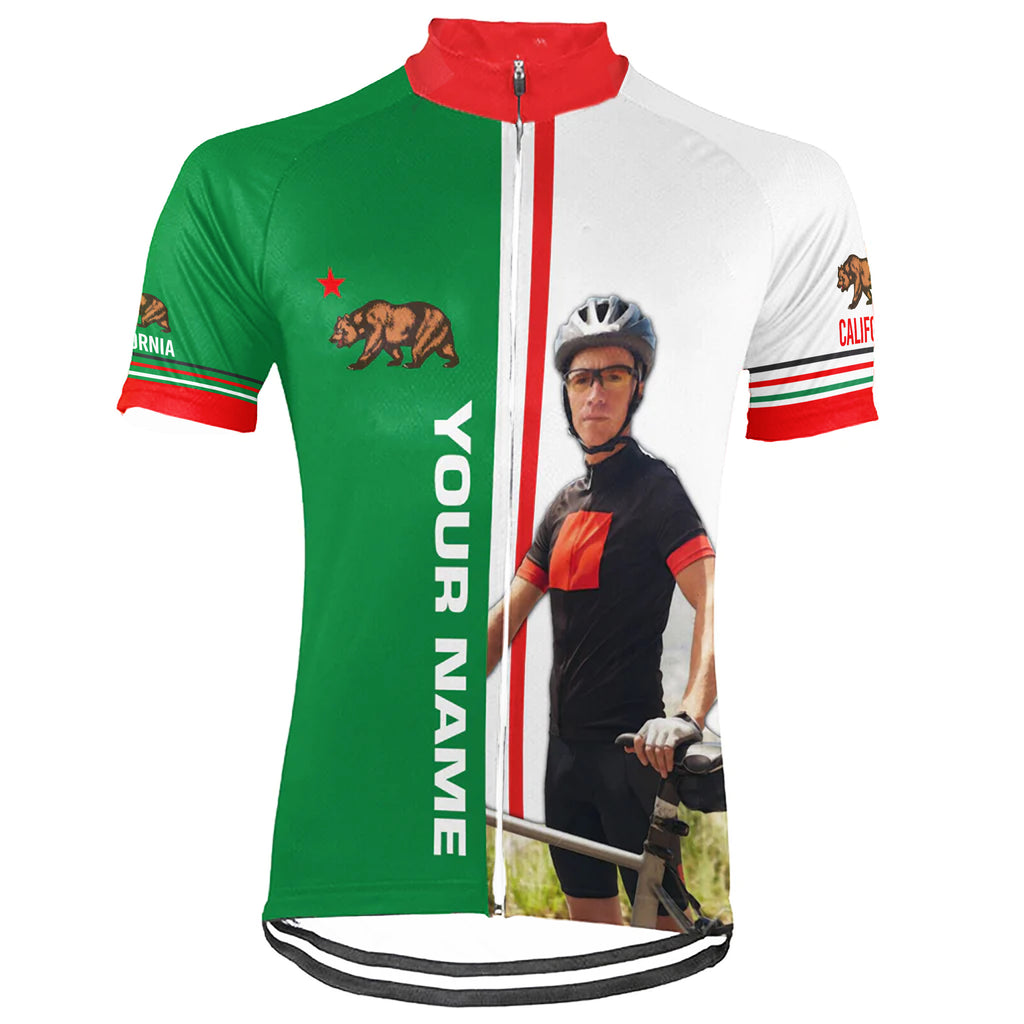 Customized Image California Short Sleeve Cycling Jersey for Men