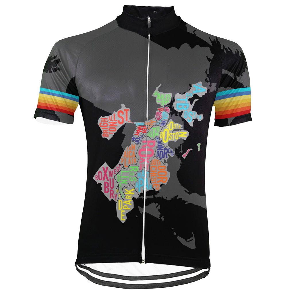 Customized Boston City Short Sleeve Cycling Jersey For Men and Women
