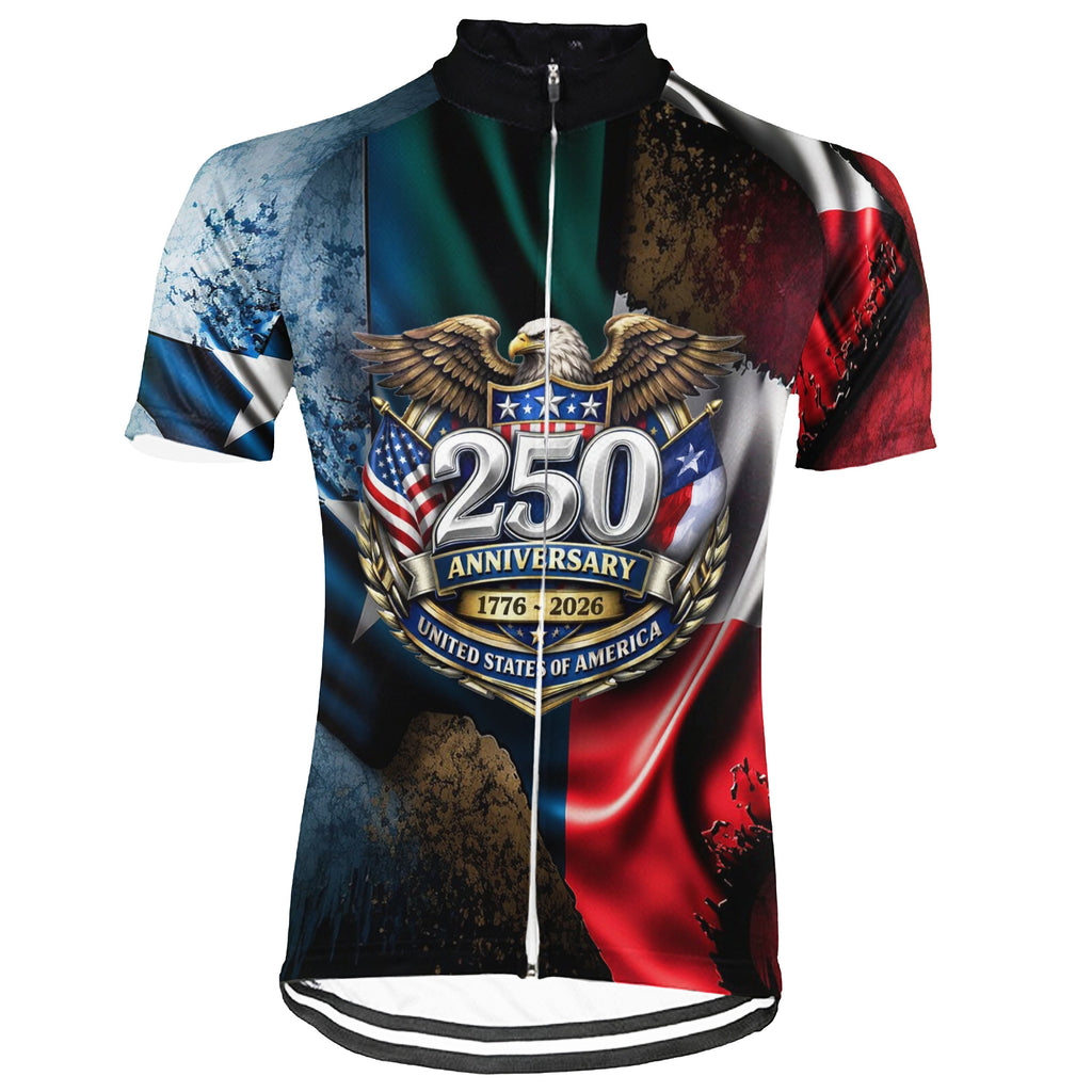 Customized Texas-America 250th Anniversary Short Sleeve Cycling Jersey For Men And Women