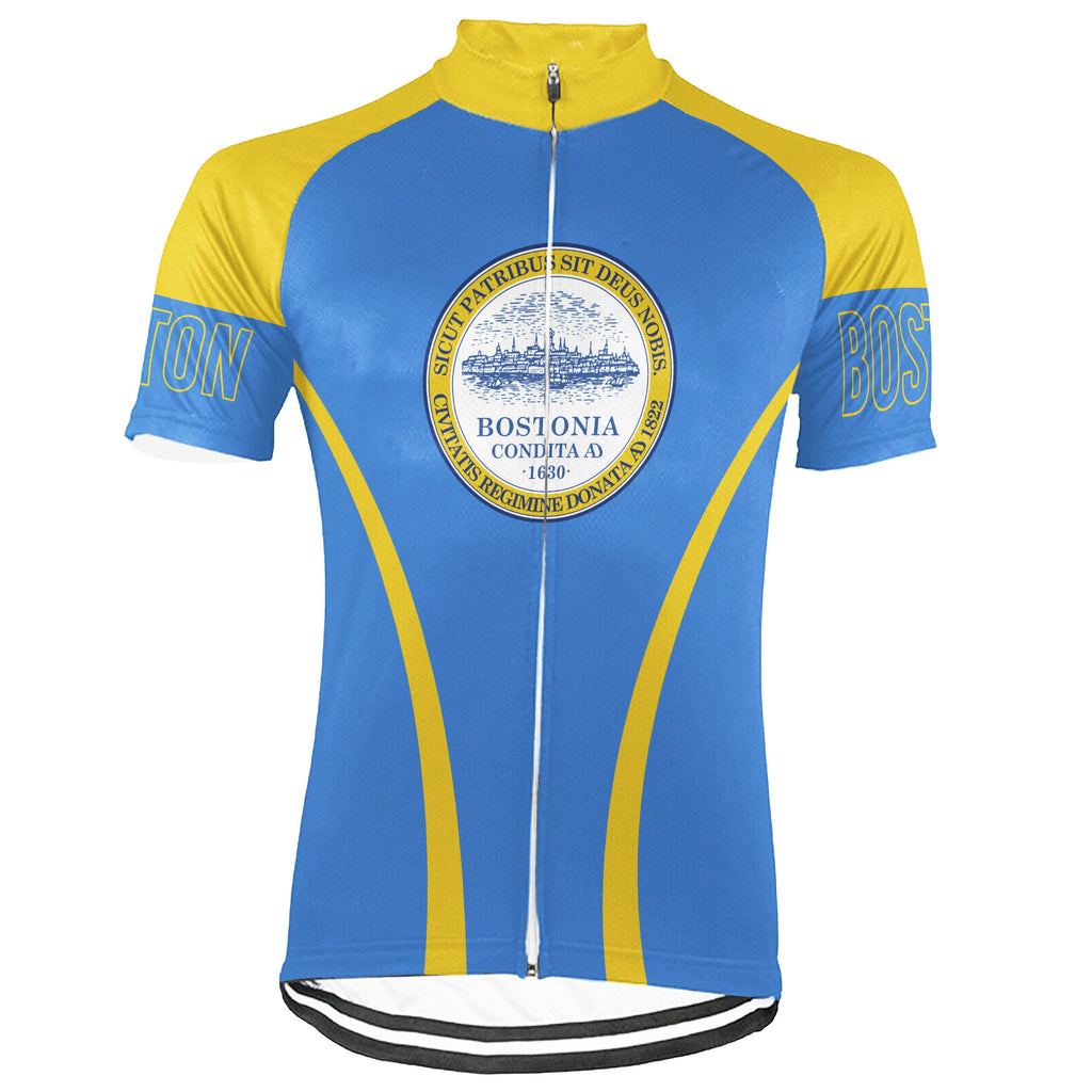 Customized Boston City Short Sleeve Cycling Jersey For Men and Women