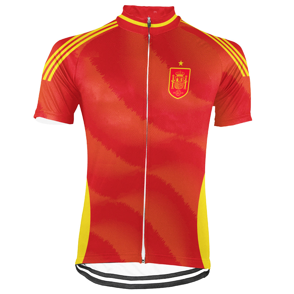 Personalized Spain Short Sleeve Cycling Jersey for Men