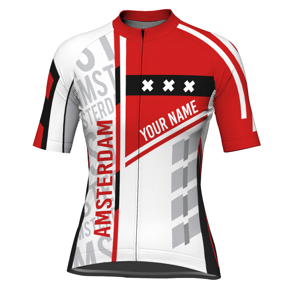Customized Amsterdam Short Sleeve Cycling Jersey for Women