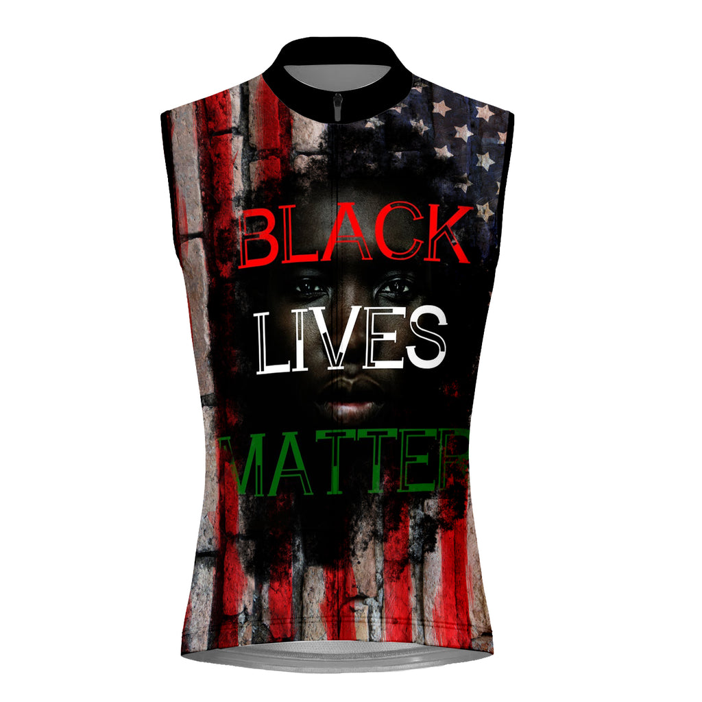 Customized Black Lives Matter Sleeveless Cycling Jersey For Men
