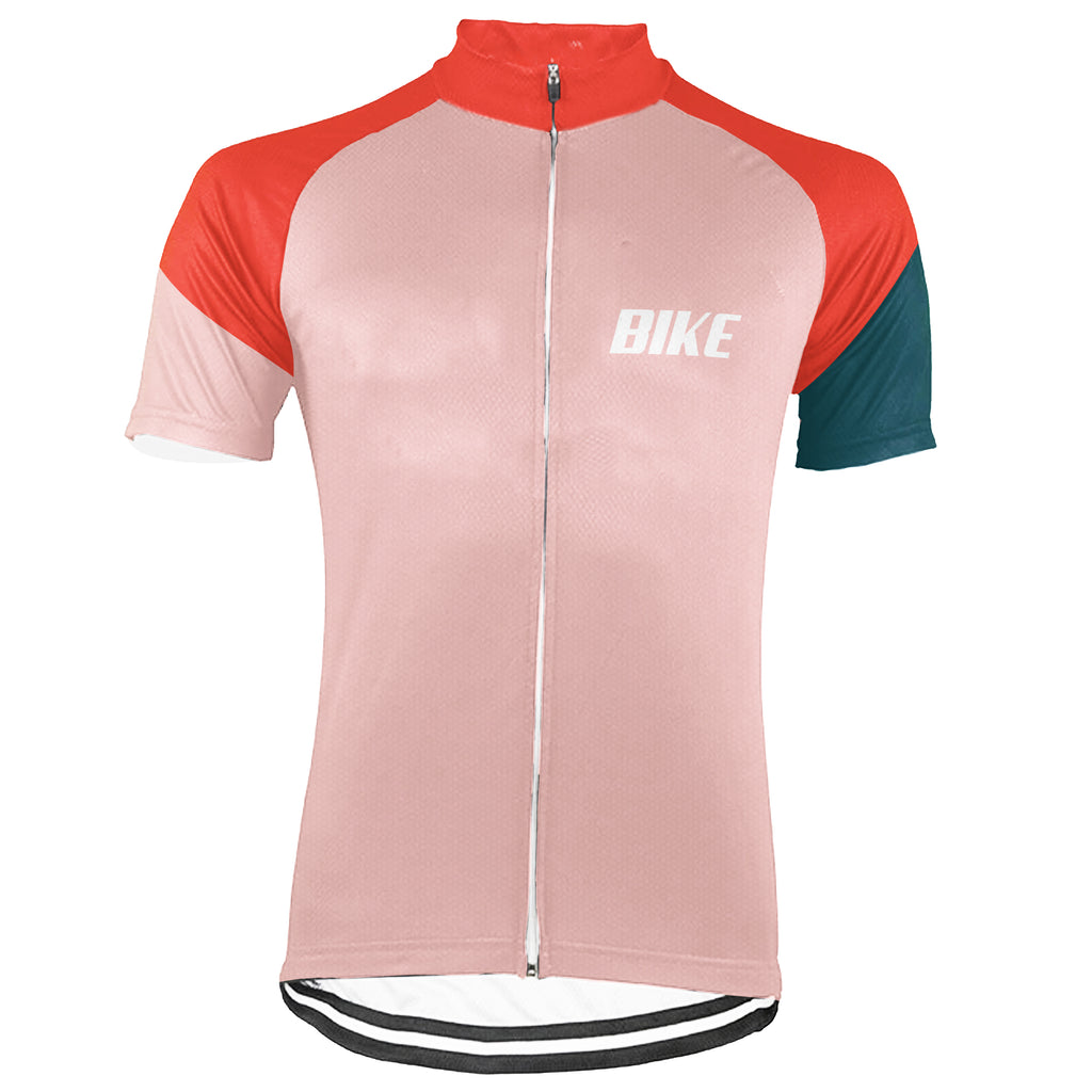 Customized Apricot Short Sleeve Cycling Jersey for Men