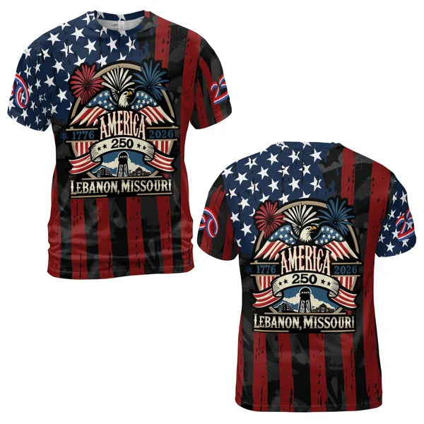 America 250th Anniversary 3D Print T-Shirt – OS Cycling Store