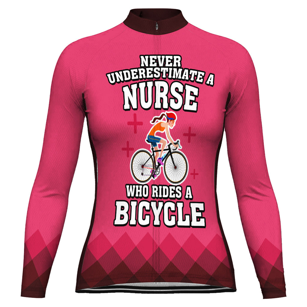 Customized Nurse Long Sleeve Cycling Jersey for Women
