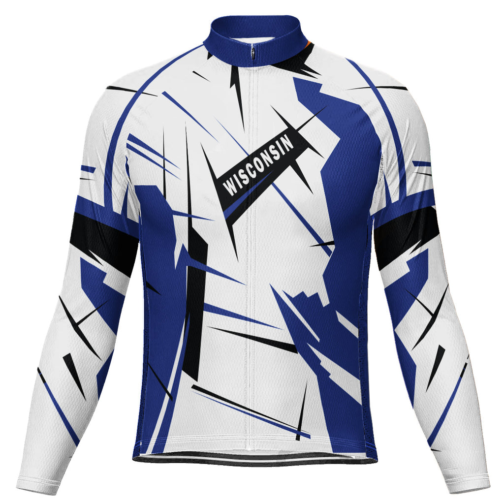Customized Wisconsin Long Sleeve Cycling Jersey for Men