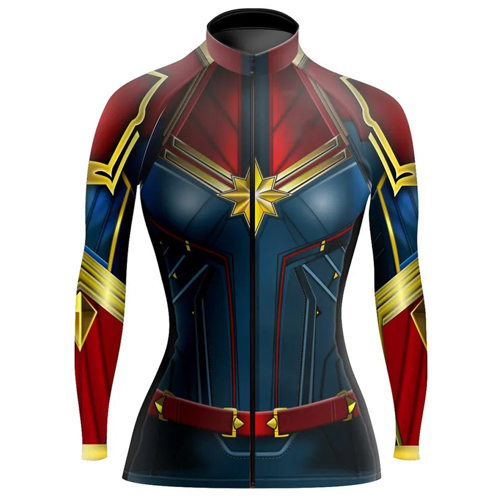 Customized Captain Woman Long Sleeve Cycling Jersey for Women