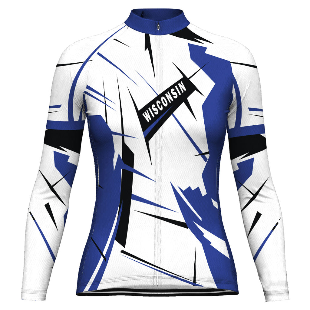 Customized Wisconsin Long Sleeve Cycling Jersey for Women