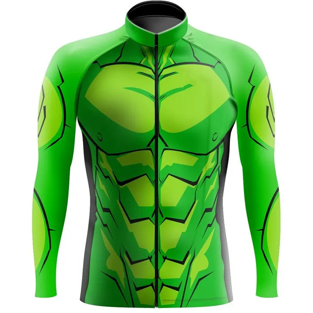 Customized Hulk Long Sleeve Cycling Jersey for Men