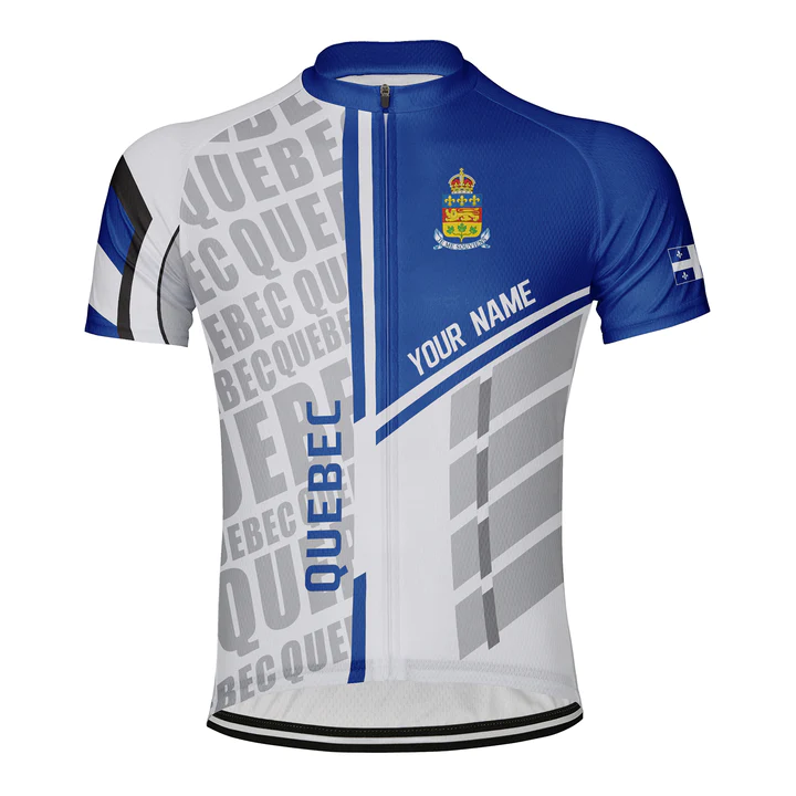Customized Quebec Short Sleeve Cycling Jersey for Men