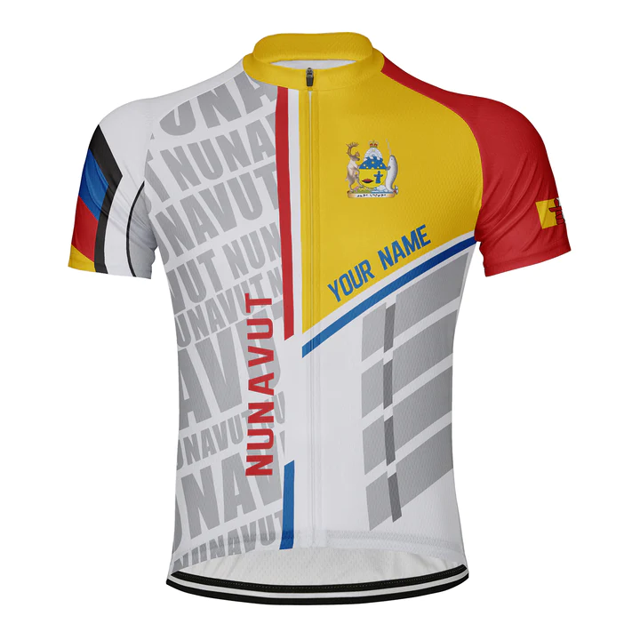 Customized Nunavut Short Sleeve Cycling Jersey for Men