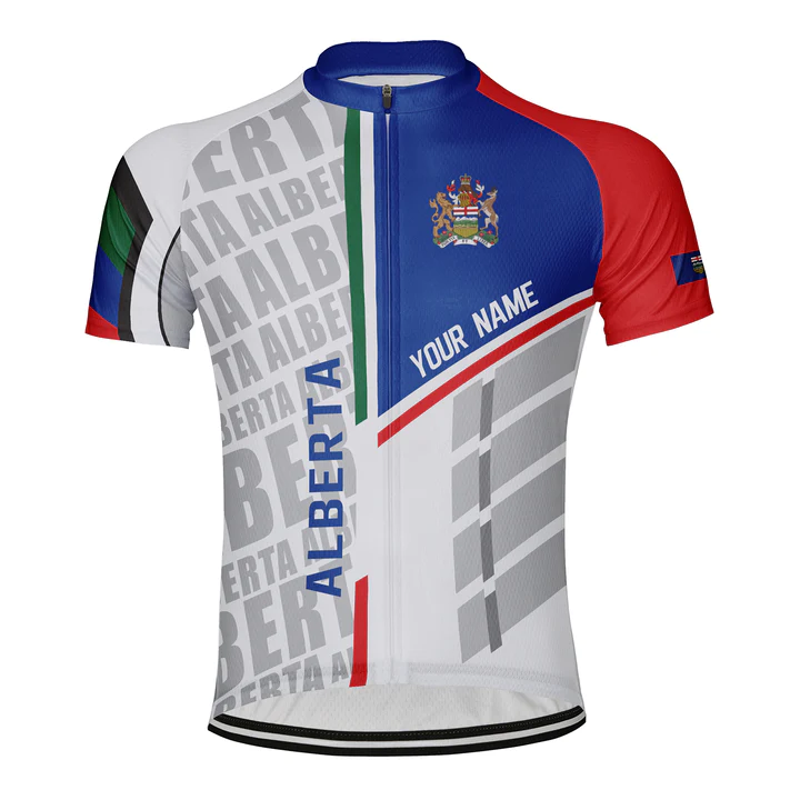 Customized Alberta Short Sleeve Cycling Jersey for Men