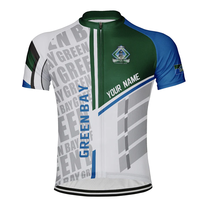 Customized Green Bay Short Sleeve Cycling Jersey for Men