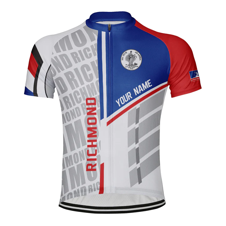 Customized Richmond - Virginia Short Sleeve Cycling Jersey for Men