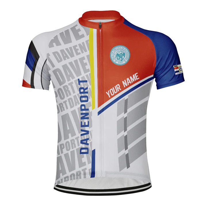 Customized Davenport Short Sleeve Cycling Jersey for Men