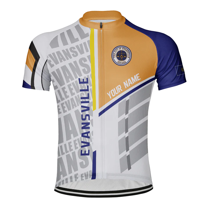 Customized Evansville Short Sleeve Cycling Jersey for Men