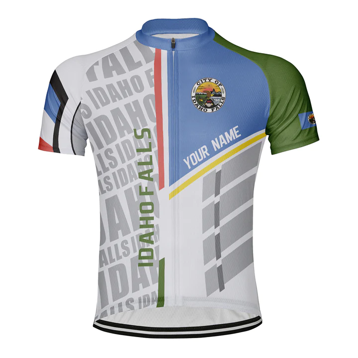 Customized Idaho Falls Short Sleeve Cycling Jersey for Men