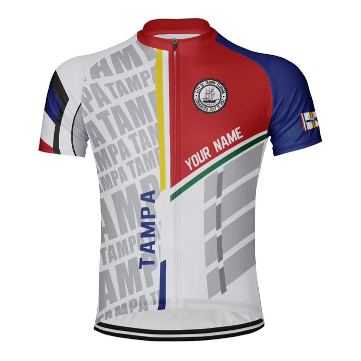 Customized Tampa Short Sleeve Cycling Jersey for Men