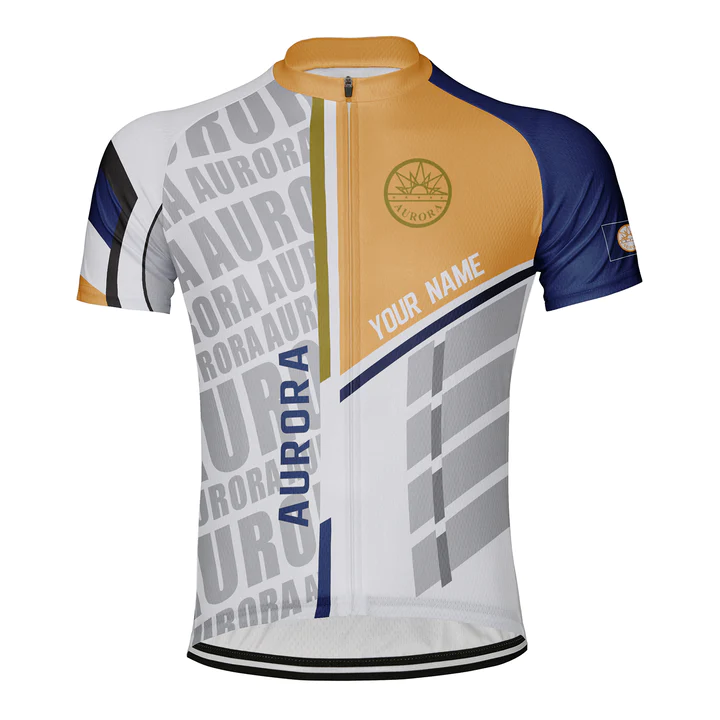 Customized Aurora Short Sleeve Cycling Jersey for Men
