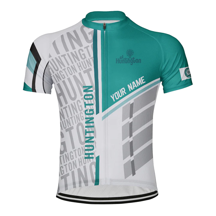 Customized Huntington Short Sleeve Cycling Jersey for Men