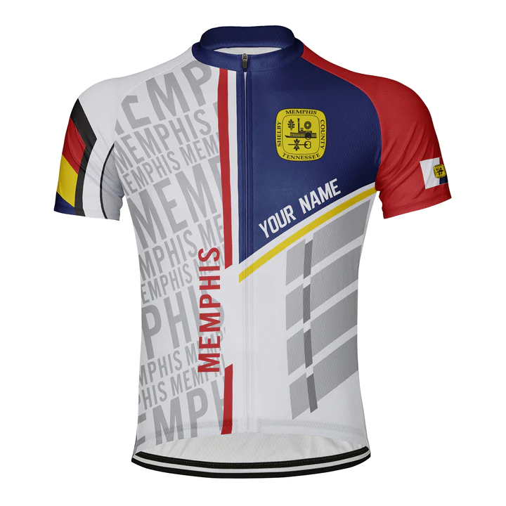Customized Memphis Short Sleeve Cycling Jersey for Men