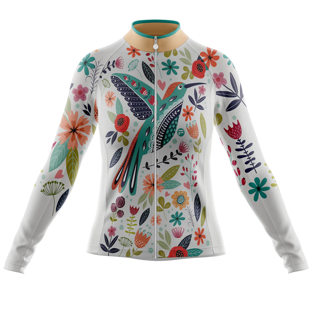 My Happy Bird Long Sleeve Cycling Jersey For Women