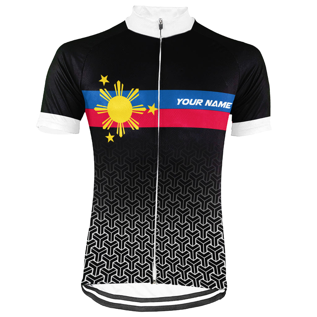 Customized Philippines Short Sleeve Cycling Jersey for Men