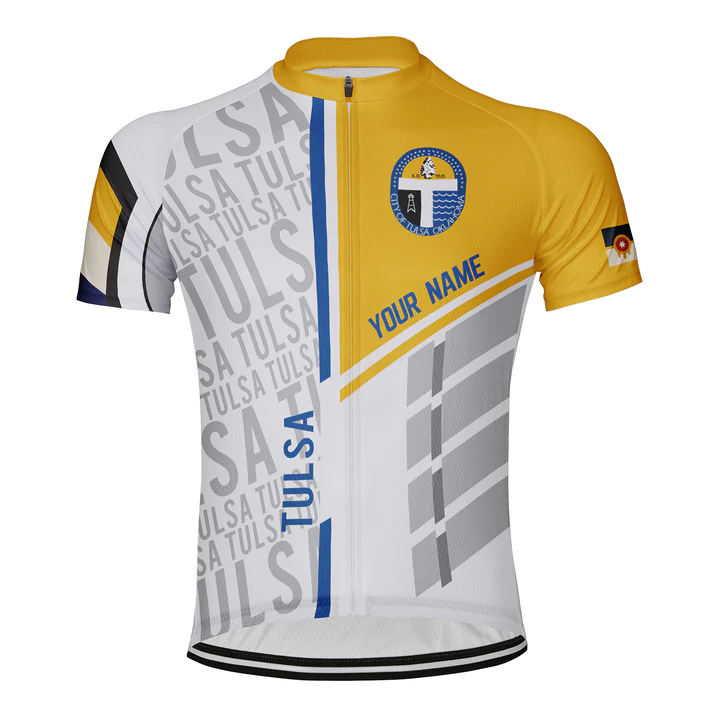 Customized Tulsa Short Sleeve Cycling Jersey for Men