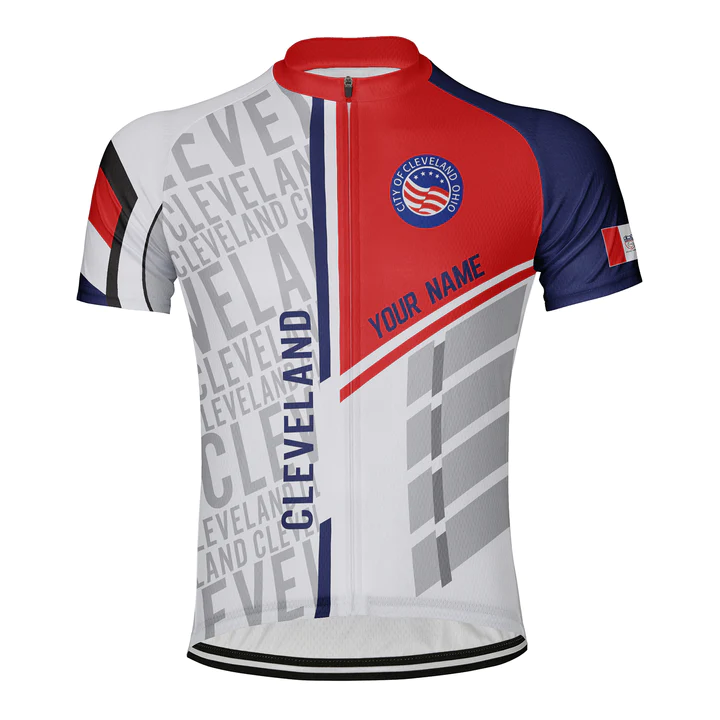 Customized Cleveland Short Sleeve Cycling Jersey for Men