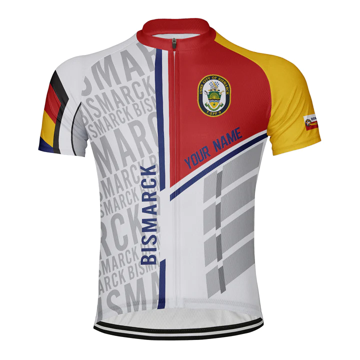 Customized Bismarck Short Sleeve Cycling Jersey for Men