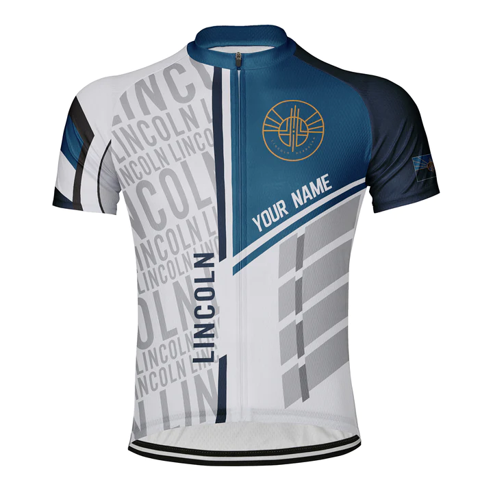Customized Lincoln Short Sleeve Cycling Jersey for Men