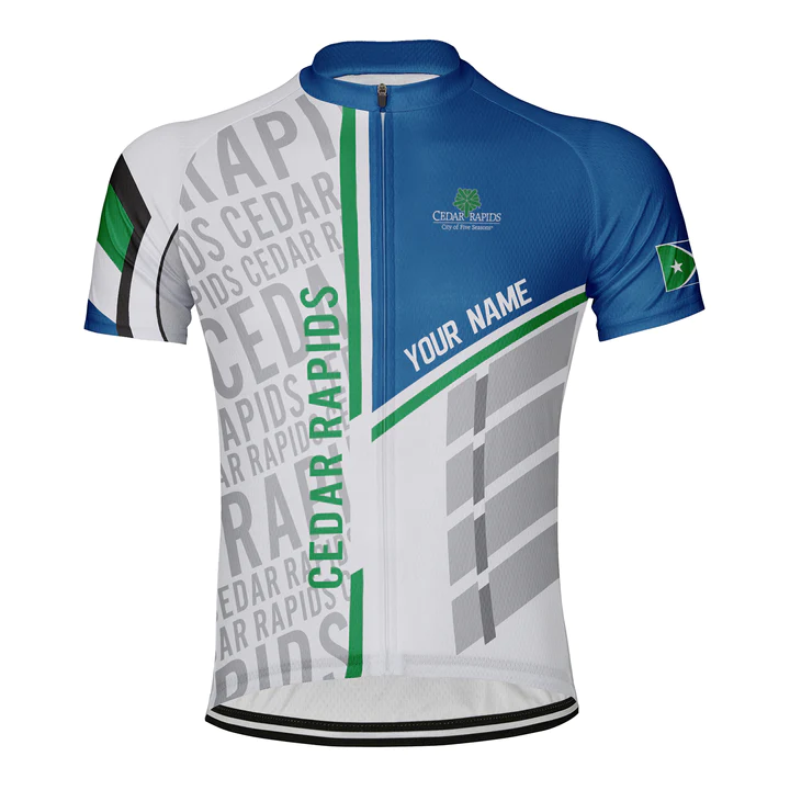 Customized Cedar Rapids Short Sleeve Cycling Jersey for Men