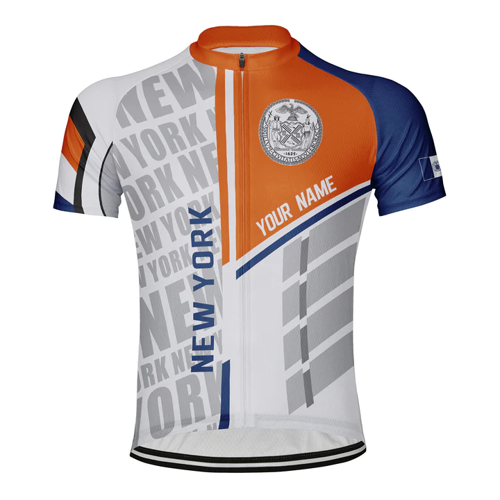 Customized New York Short Sleeve Cycling Jersey for Men