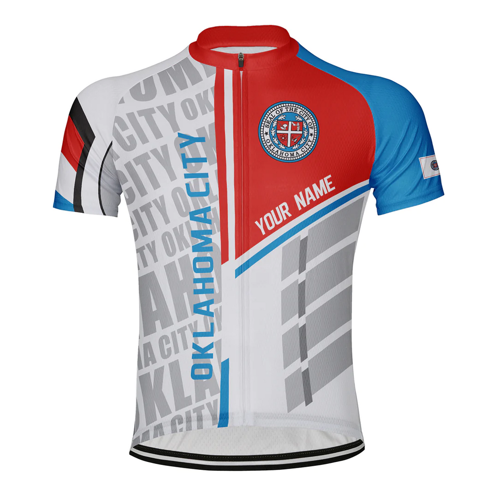 Customized Oklahoma Short Sleeve Cycling Jersey for Men