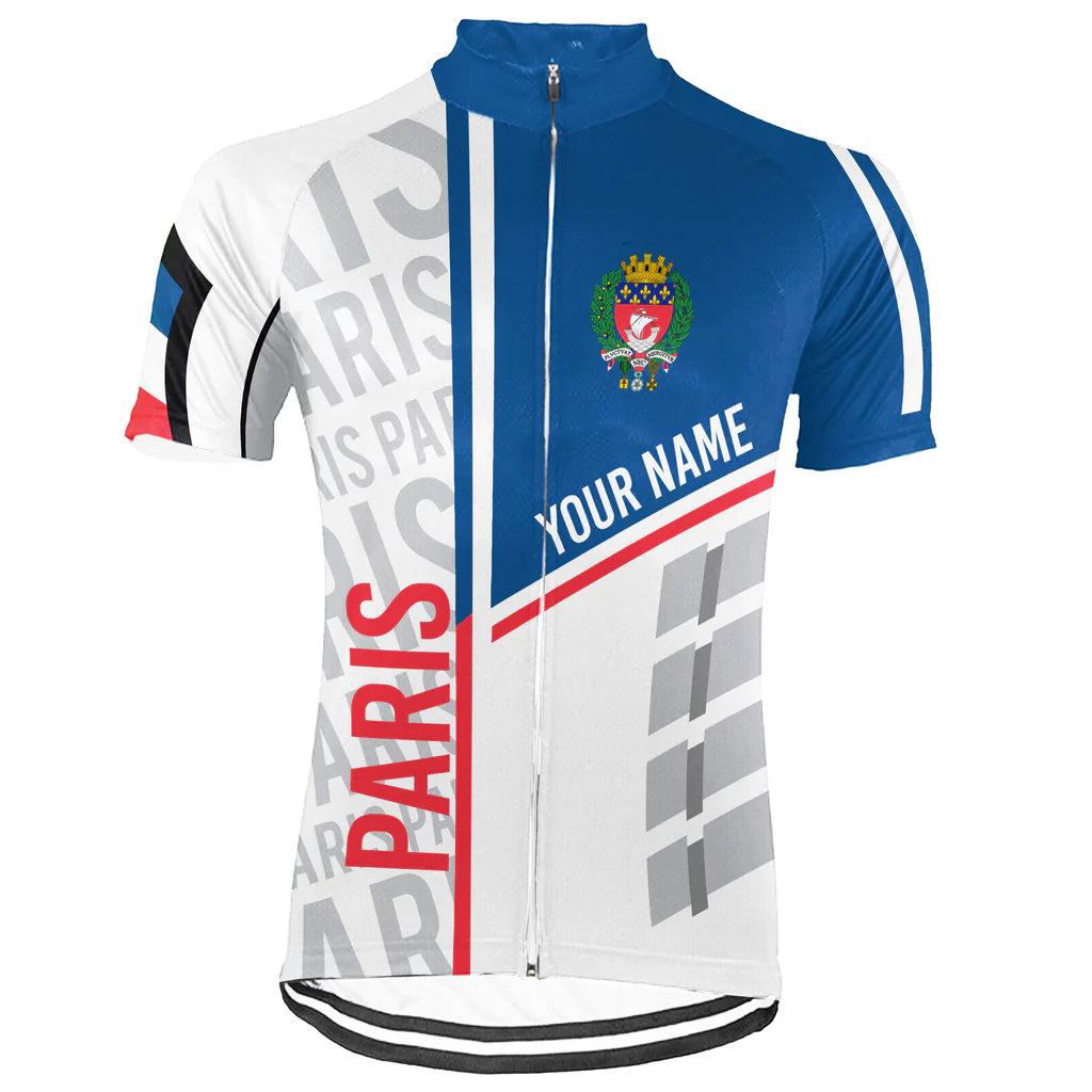 Customized Paris Short Sleeve Cycling Jersey For Men and Women