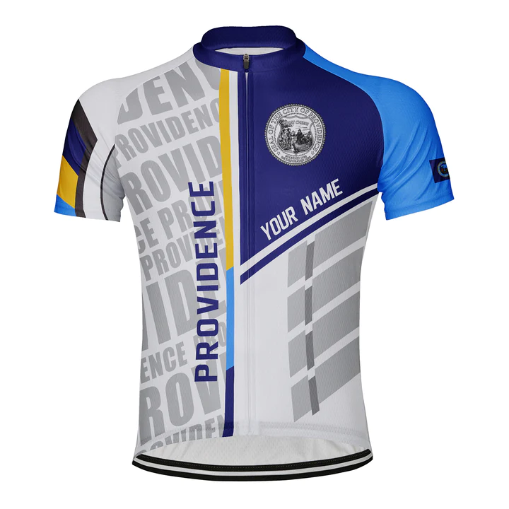 Customized Providence Short Sleeve Cycling Jersey for Men