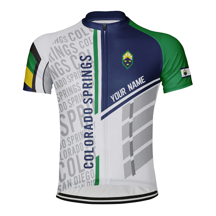 Customized Colorado Springs Short Sleeve Cycling Jersey for Men