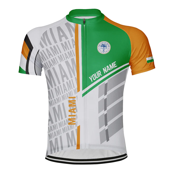 Customized Miami  Short Sleeve Cycling Jersey for Men