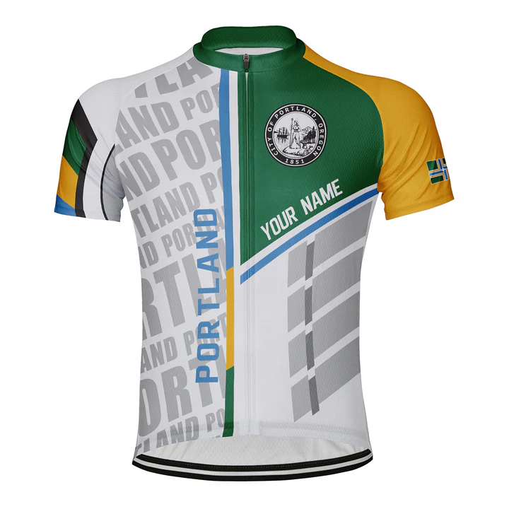 Personalized Portland Short Sleeve Cycling Jersey for Men