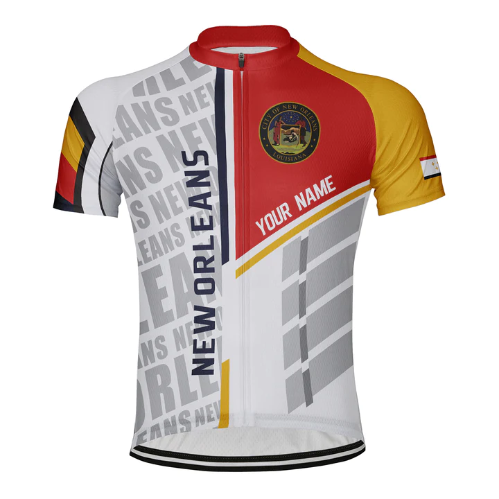 Customized New Orleans Short Sleeve Cycling Jersey for Men