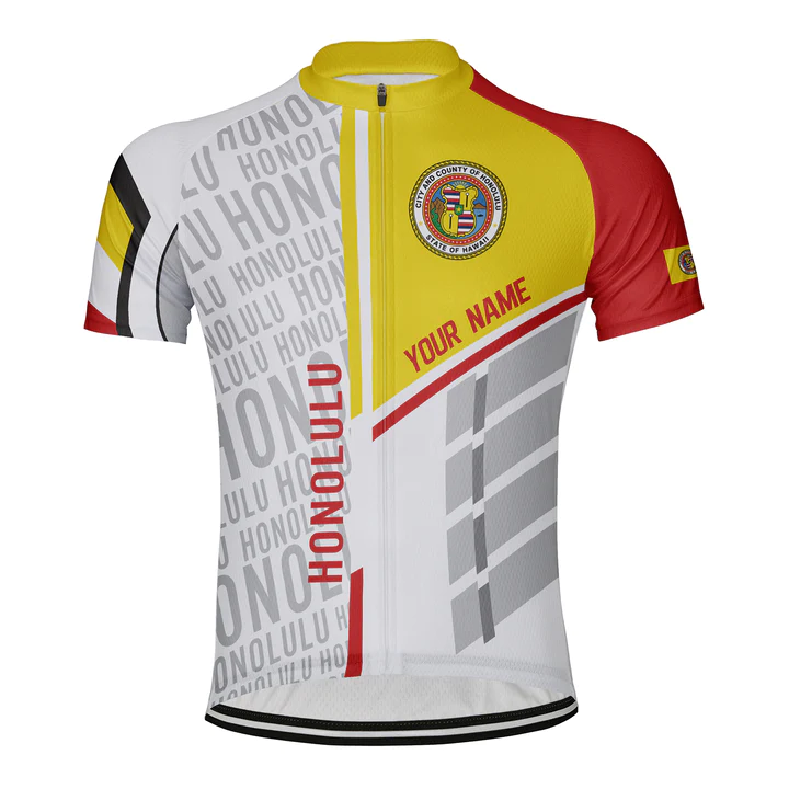 Customized Honolulu Short Sleeve Cycling Jersey for Men