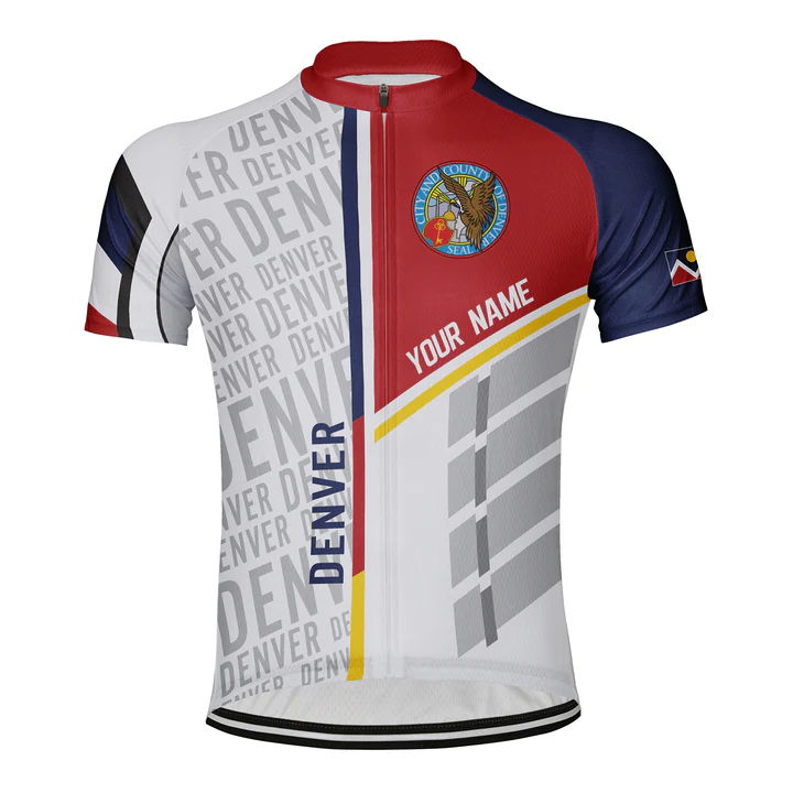 Personalized Denver Short Sleeve Cycling Jersey for Men