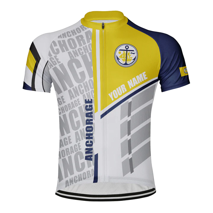 Customized Anchorage Short Sleeve Cycling Jersey for Men