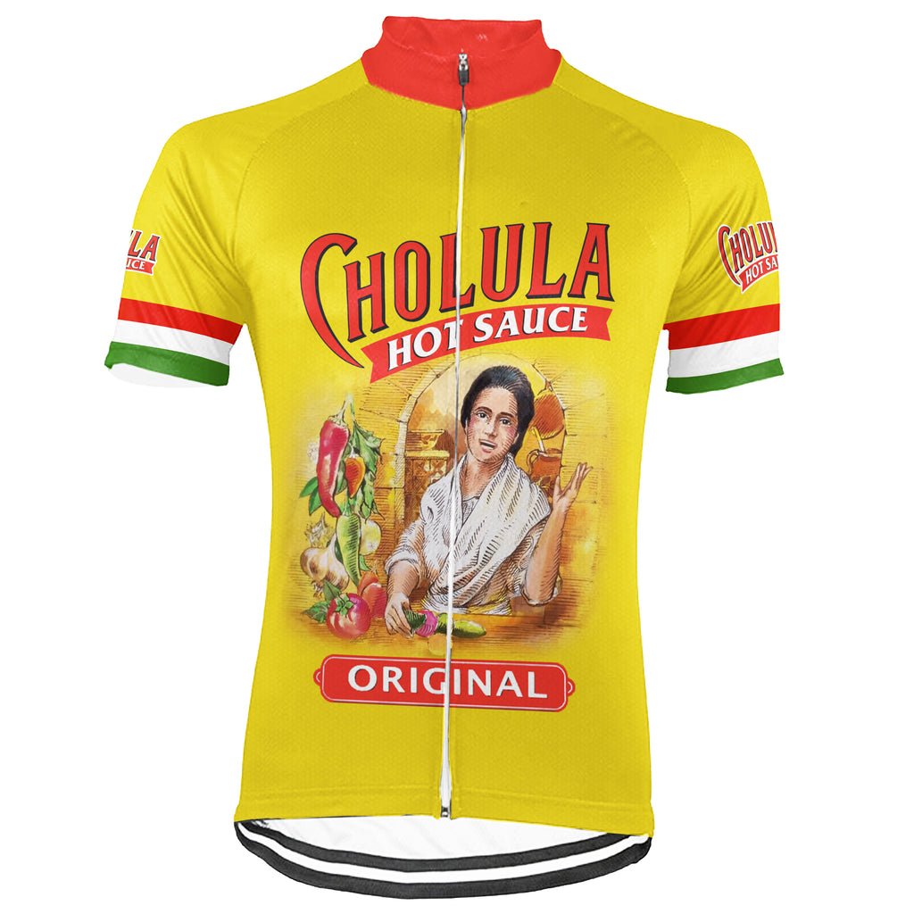 Customized Cholula Short Sleeve Cycling Jersey for Men